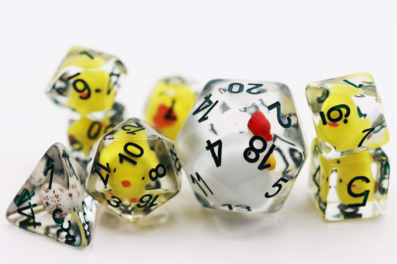 Chicken Farm 8 Piece RPG Dice Set
