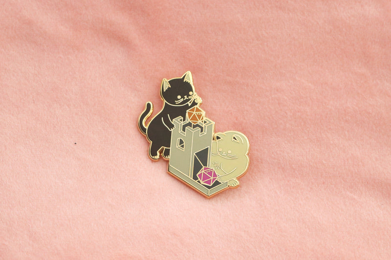 Cat Tower Enamel Pin