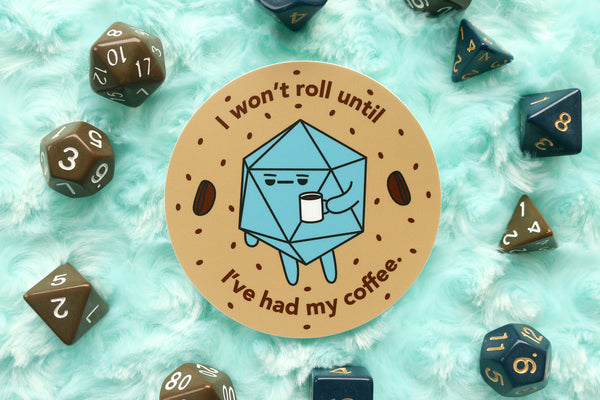 Coffee D20 Sticker and Magnet