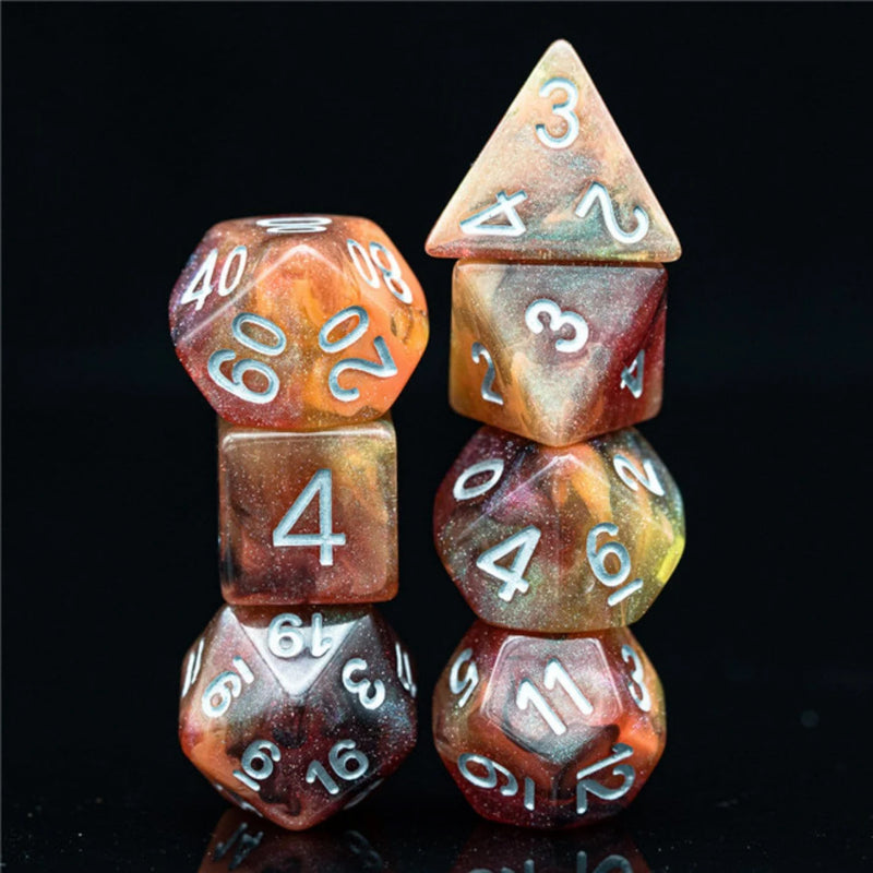 Copper Cosmos RPG Dice Set