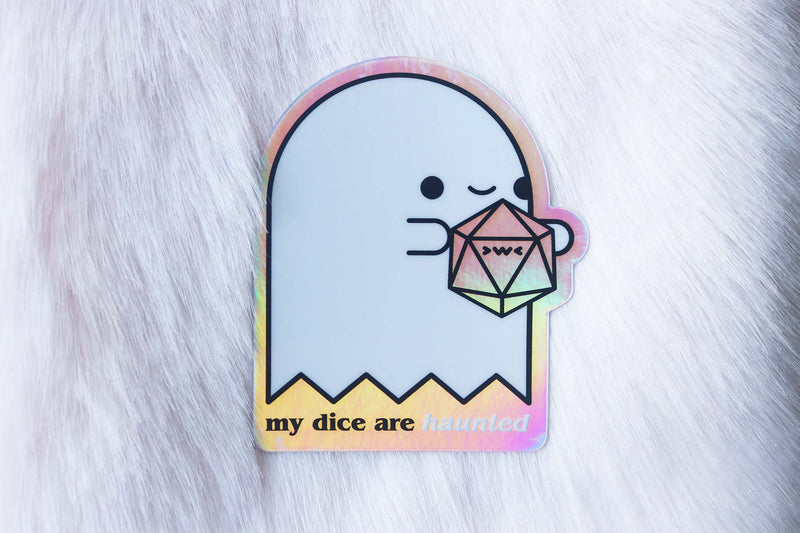 Haunted Holographic D20 Sticker
