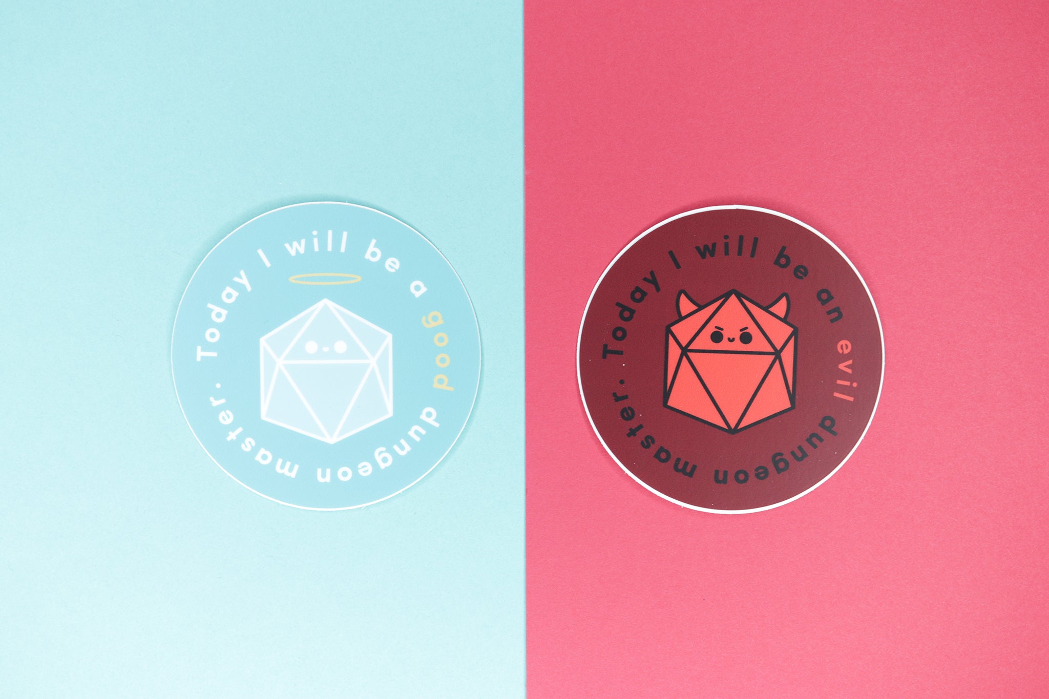 good and evil dm stickers