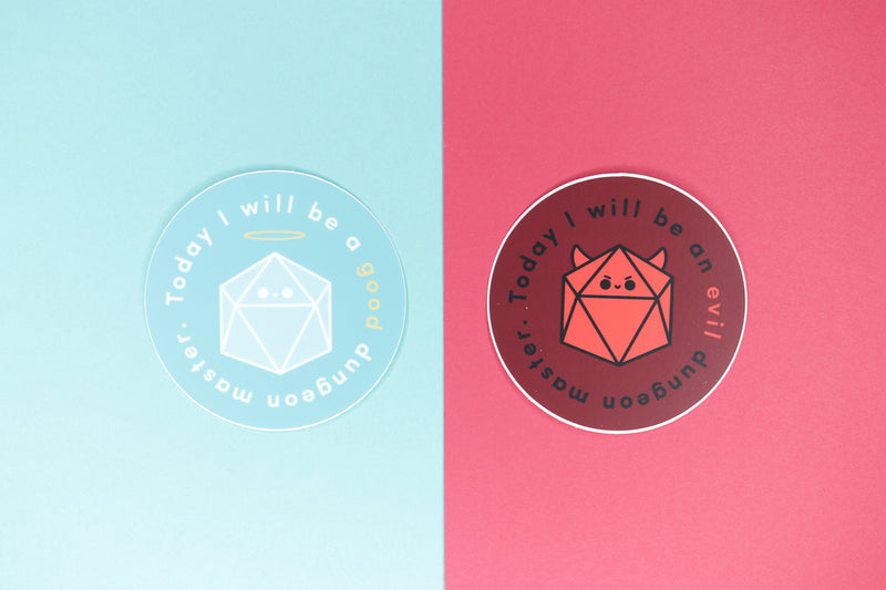 good and evil dm stickers