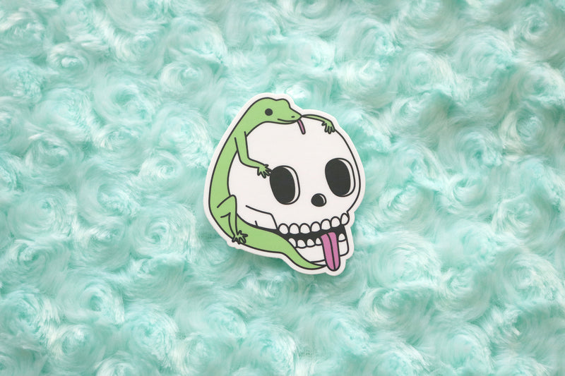 Skull and Lizard Sticker