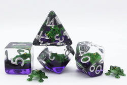 Green Poison Frog RPG Dice Set