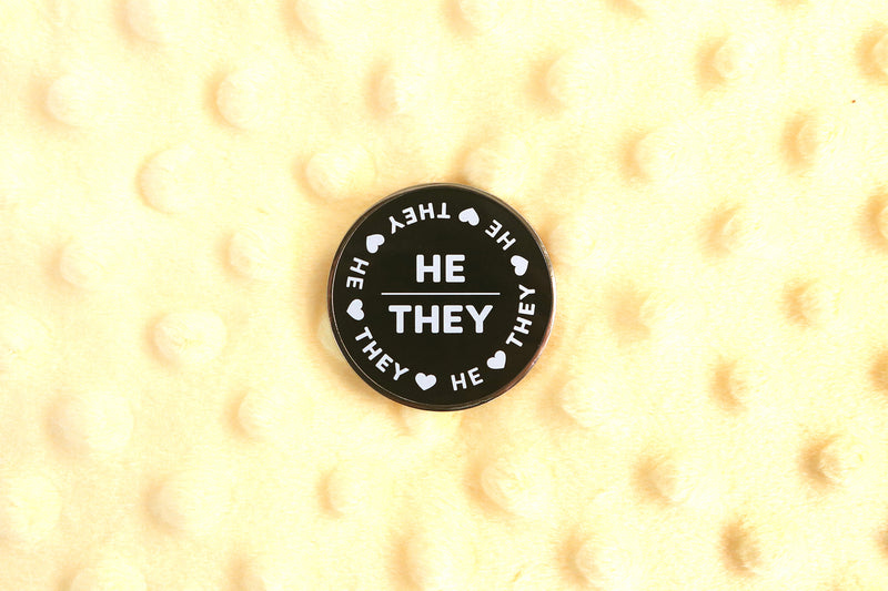 Kawaii Gender Spectrum Pronoun Hard Enamel Pins