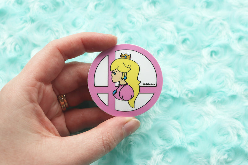Princess Peach with Smash Logo Sticker