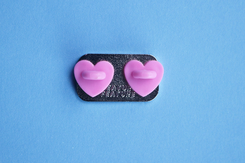 Heart Shaped Rubber or Locking Pin Backs