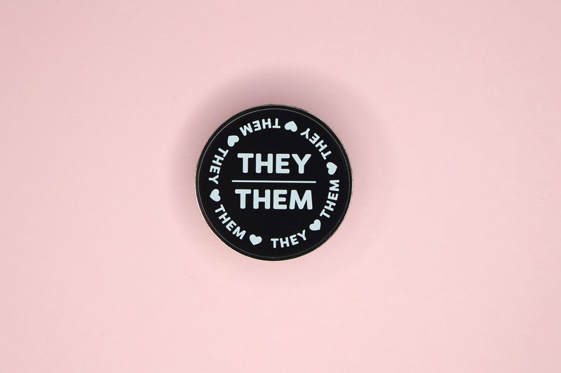 Kawaii Gender Spectrum Pronoun Hard Enamel Pins