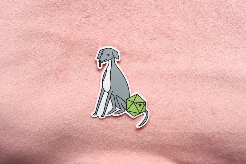 Italian Greyhound D20 Dice Buddy Stickers