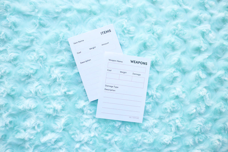 RPG Notepads