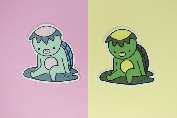 pastel pink and green kappa stickers