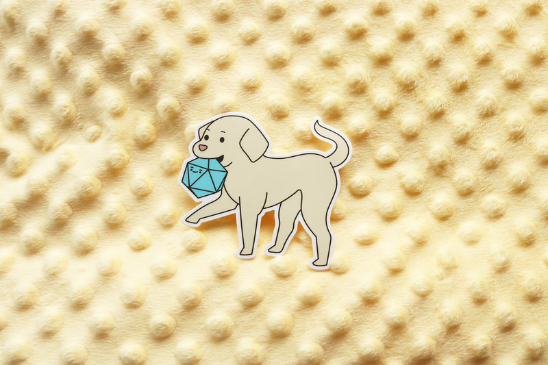 Labrador D20 Dice Buddy Sticker