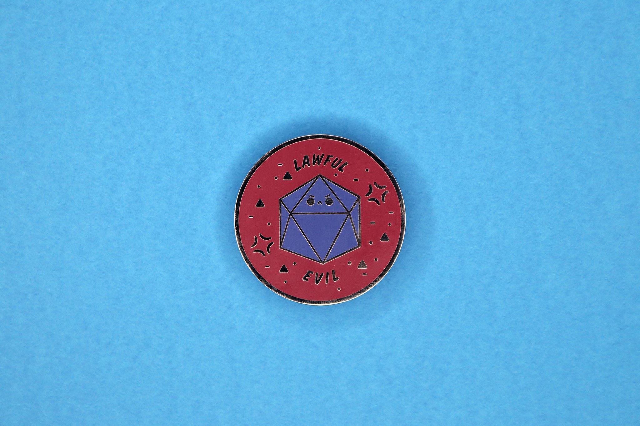 Red and Blue Lawful Evil Hard Enamel Pin
