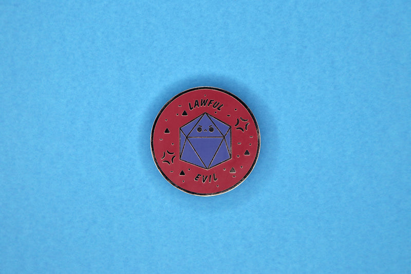 Red and Blue Lawful Evil Hard Enamel Pin