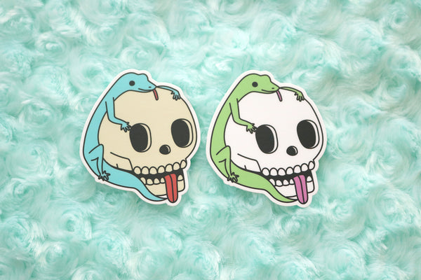 Skull and Lizard Sticker