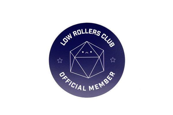 low rollers club official member sticker