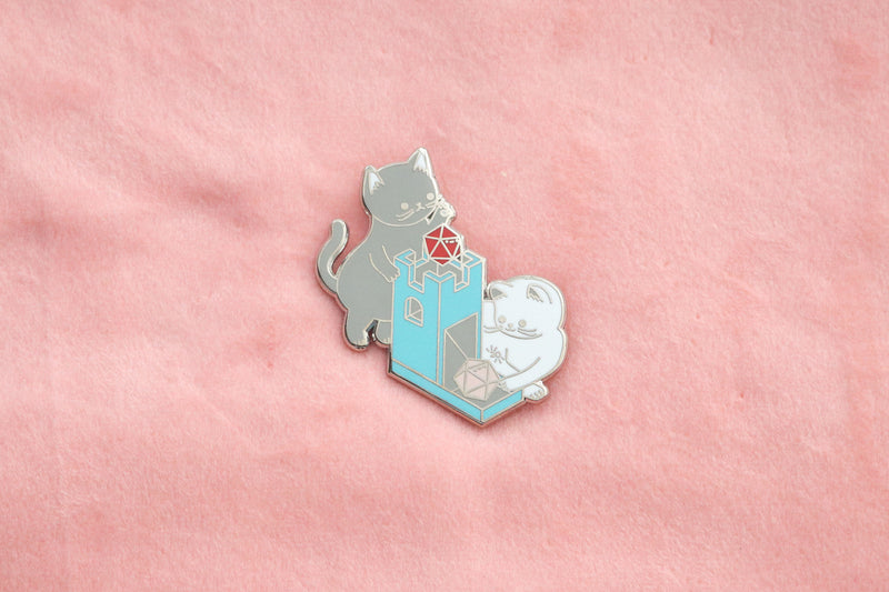 Cat Tower Enamel Pin