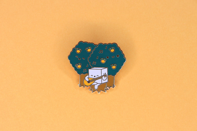 Orange DnD Bard Class Hard Enamel Pin