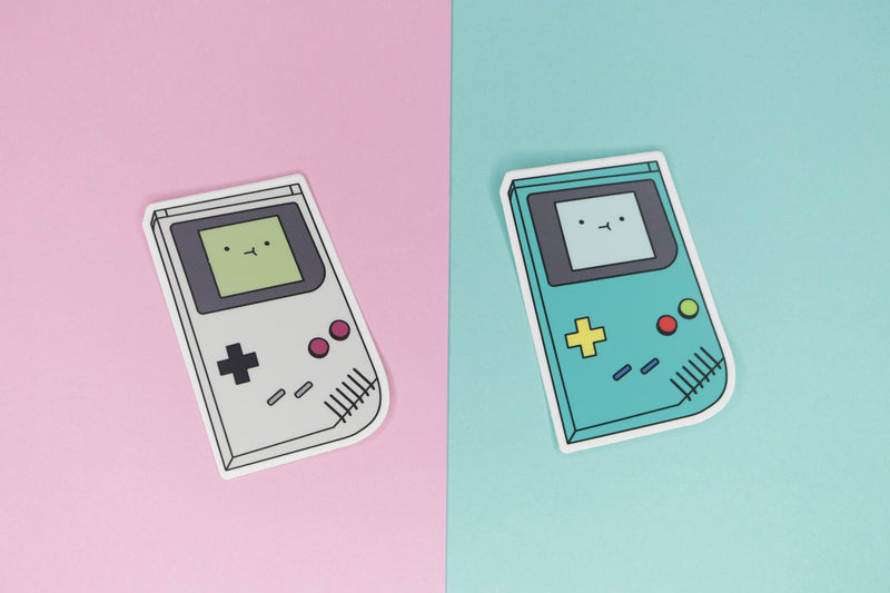Original Nintendo Game Boy and Adventure Time BMO inspired stickers