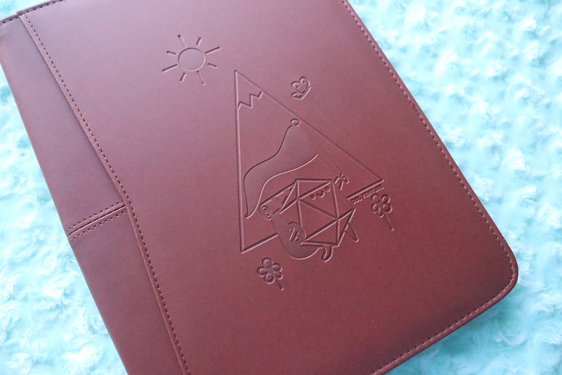Adventuring D20 Dice Buddy Zippered Padfolio