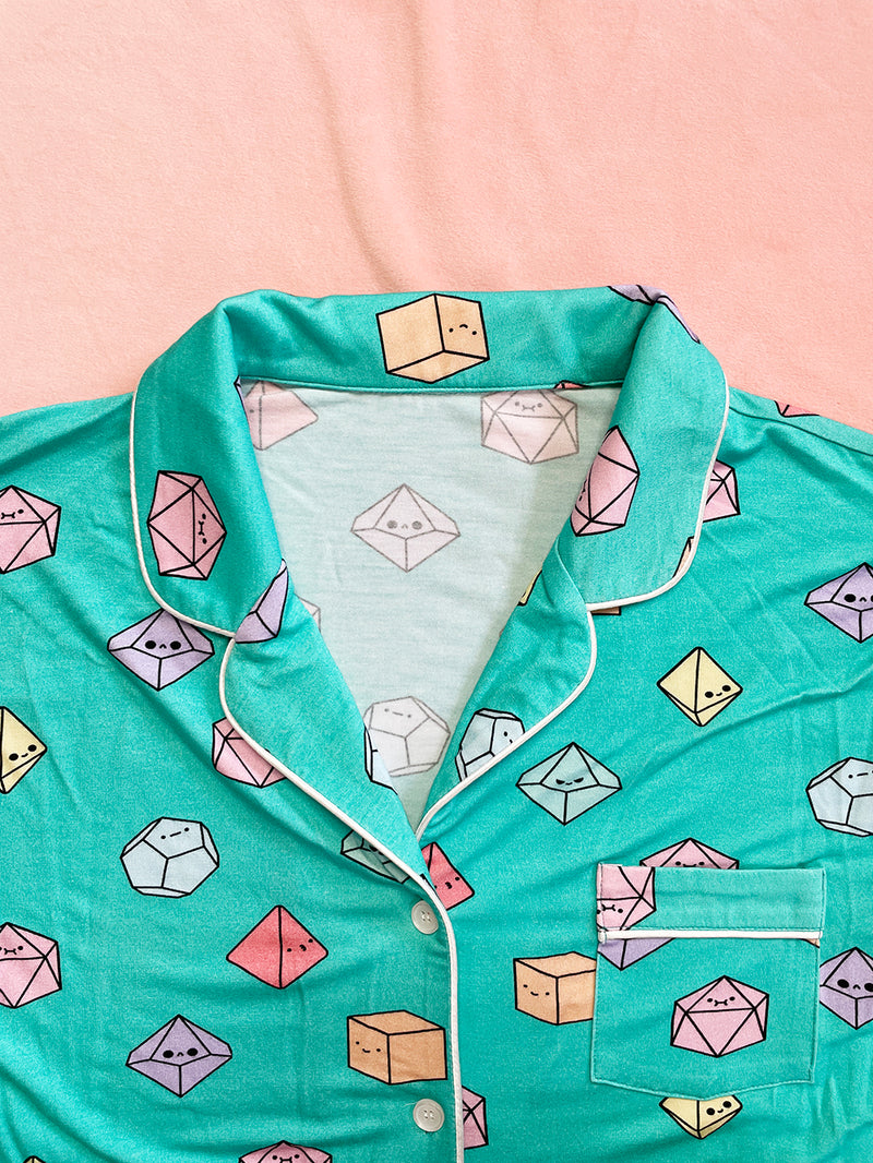 Tiny Dice Pajama Top