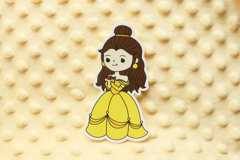 Disney Princess Stickers - Disney Princess Chibi Stickers -- Chibi Snow  White, Cindrella, Moana, Ariel, Belle, Rapunzel, Tiana and more!