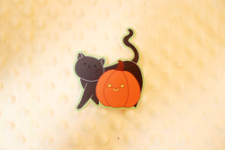 Pumpkin Patch Cat Sticker