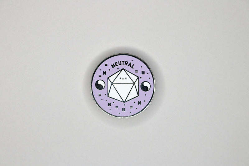 Purple True Neutral Alignment Hard Enamel Pin