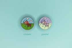 classic and pastel ranger hard enamel pins