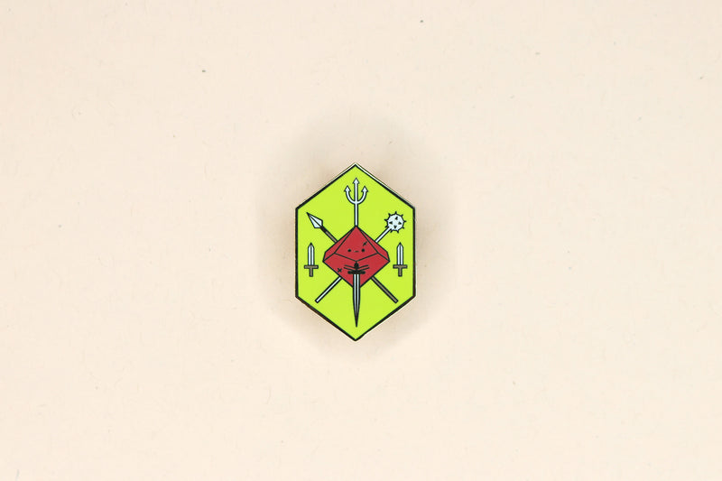 Green D&D Fighter Class Pin