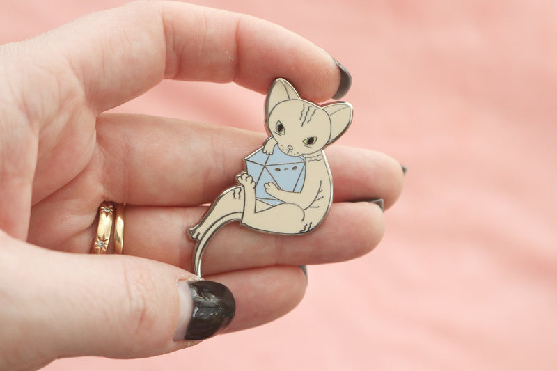 Sphynx D20 Dice Buddy Enamel Pin