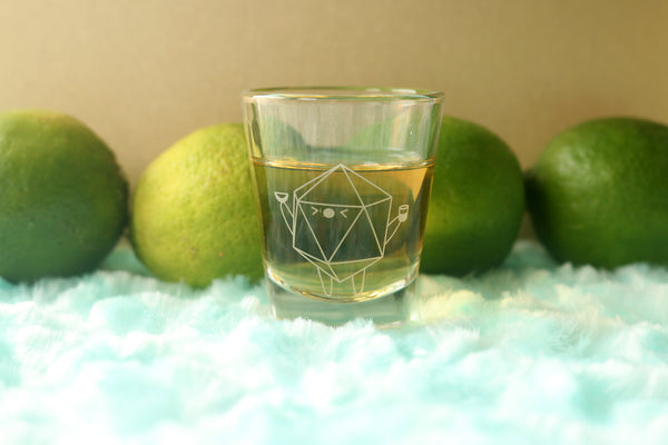 Tequila and Lime D20 Shot Glass