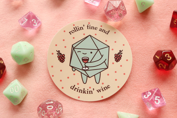 Wine D20 Sticker and Magnet