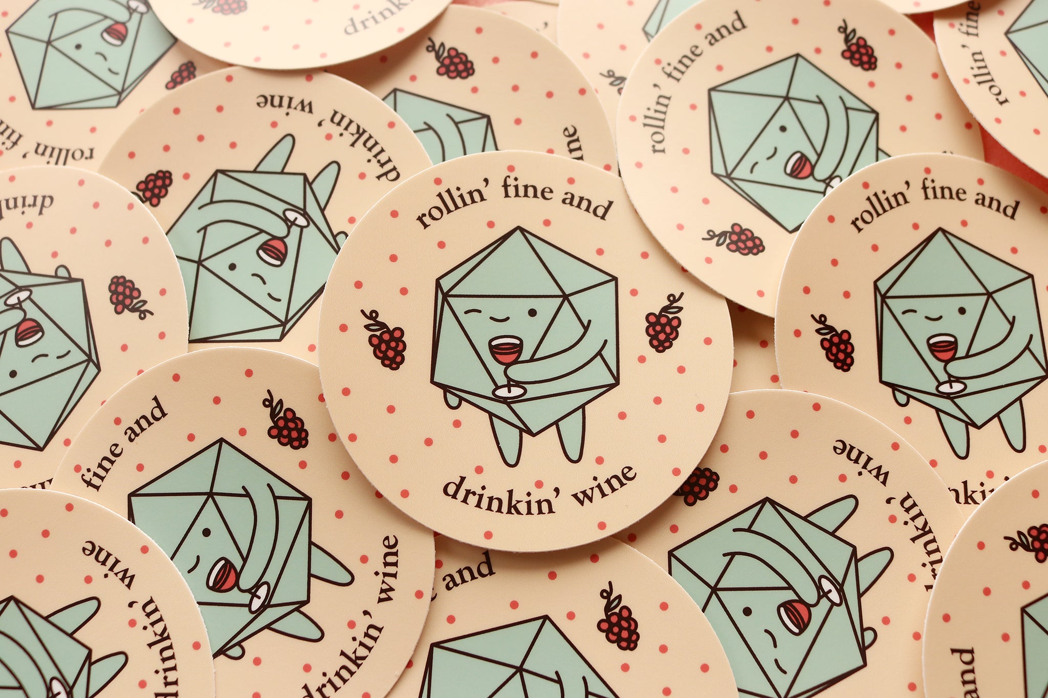 Wine D20 Sticker and Magnet